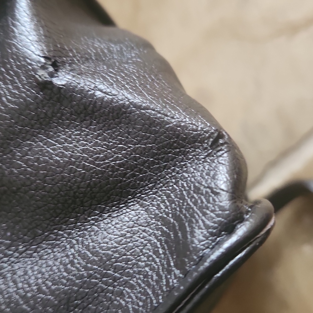 Pouchee Black Women's Crossbody Bag with Silver Ring Accent - Picture 8 of 12